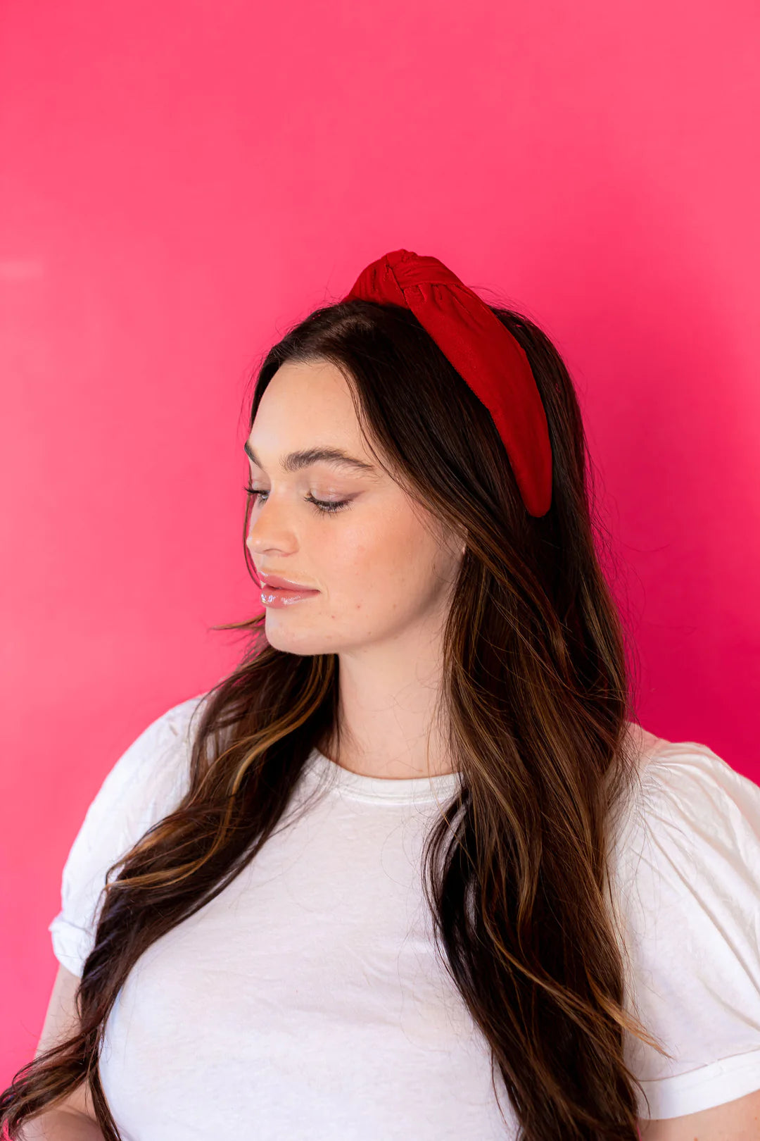 Red Velvet Knot Headband