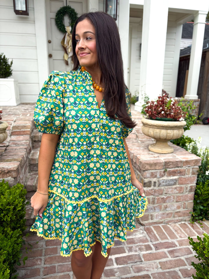 Sunny Meadow Green Dress