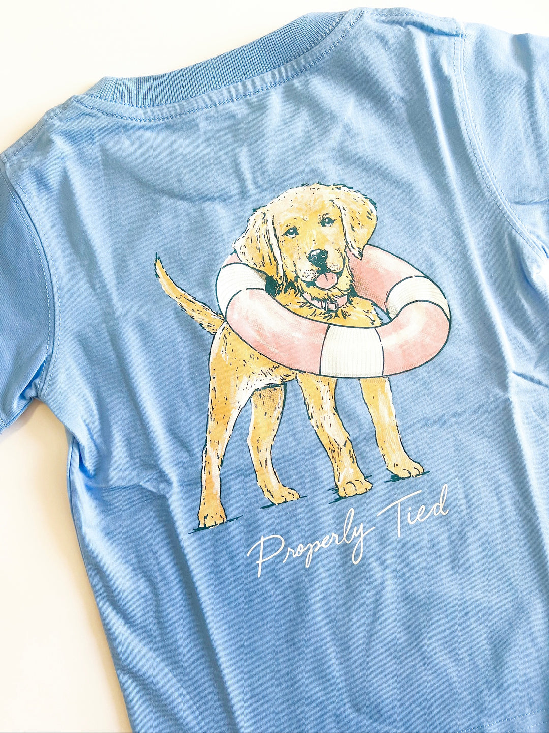 Girls Lifeguard Pup Light Blue Tee