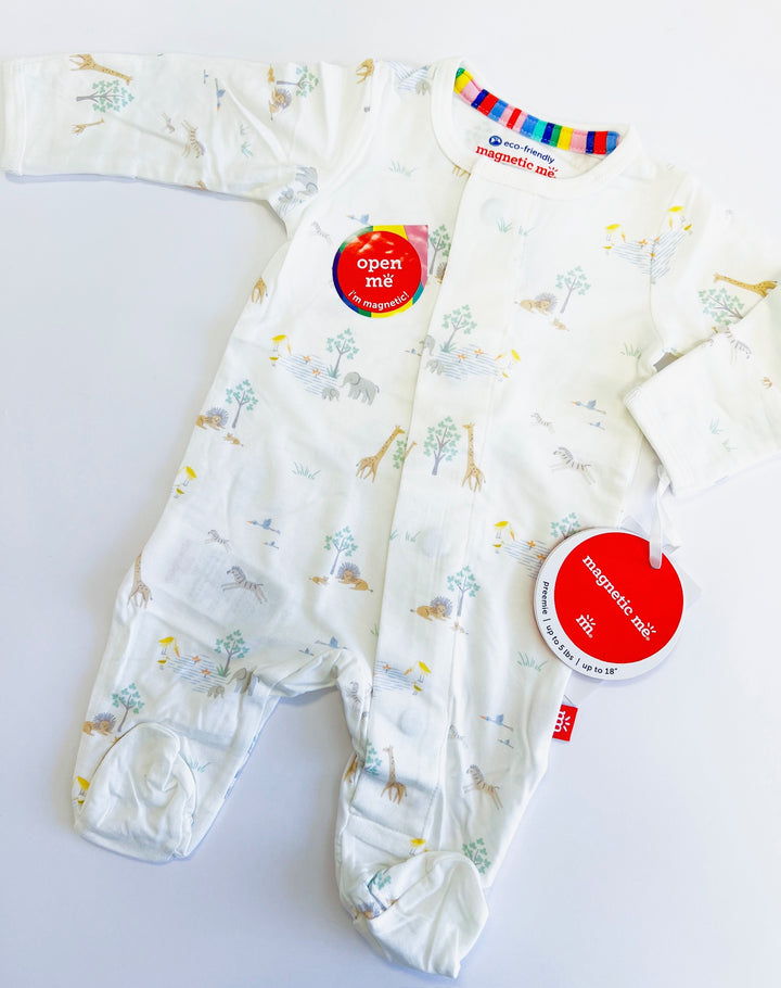 White Serene Safari Footie