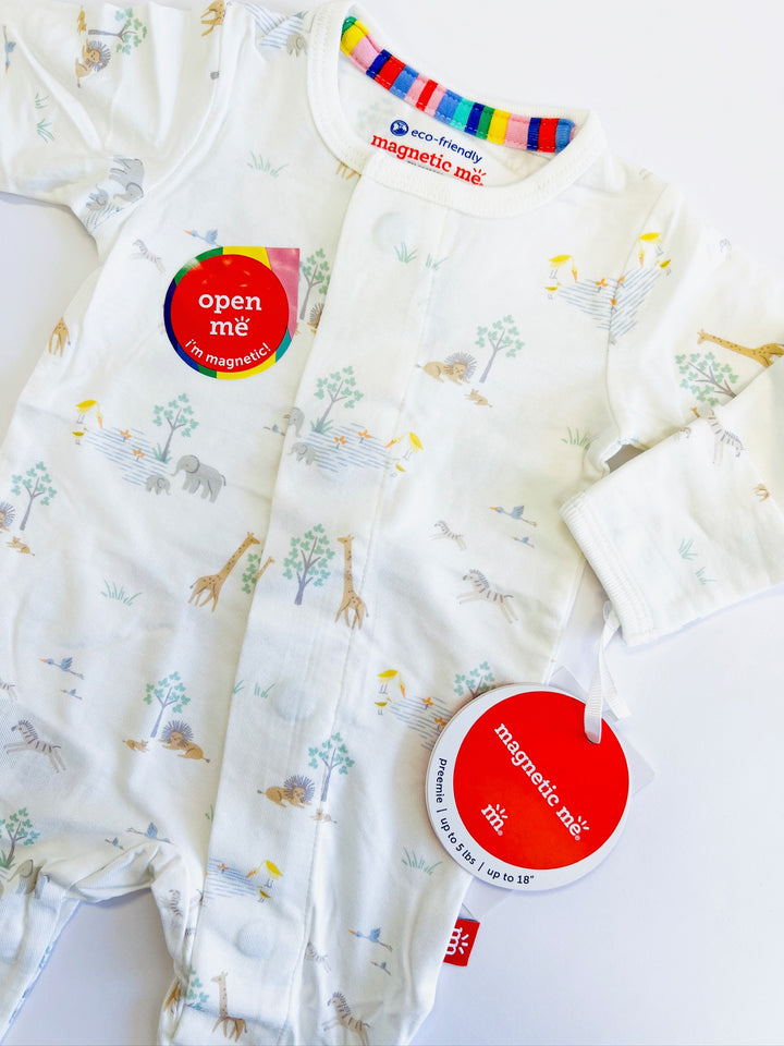 White Serene Safari Footie
