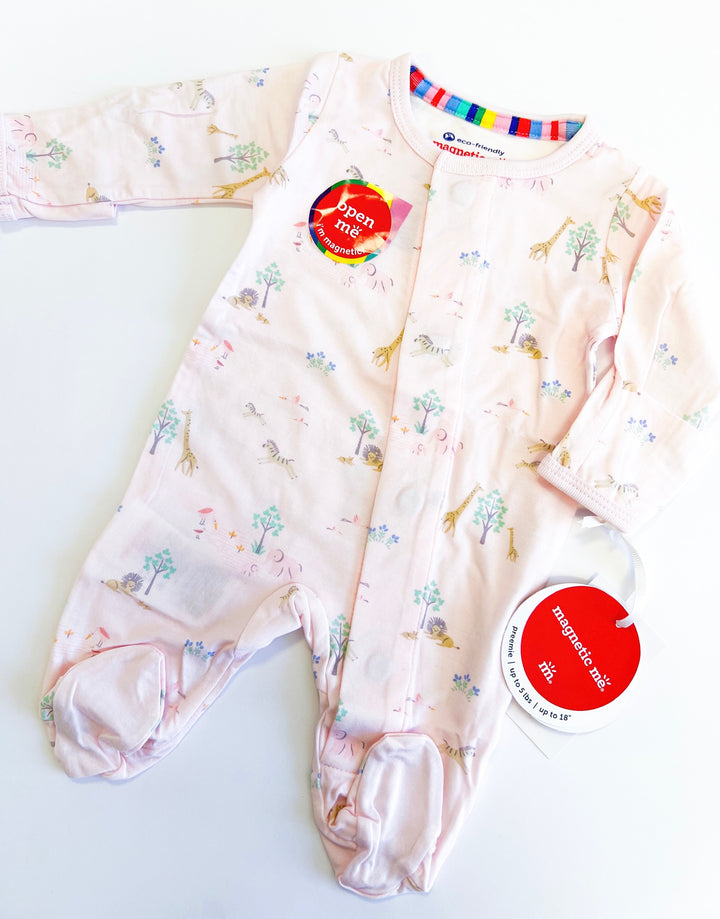 Pink Serene Safari Footie