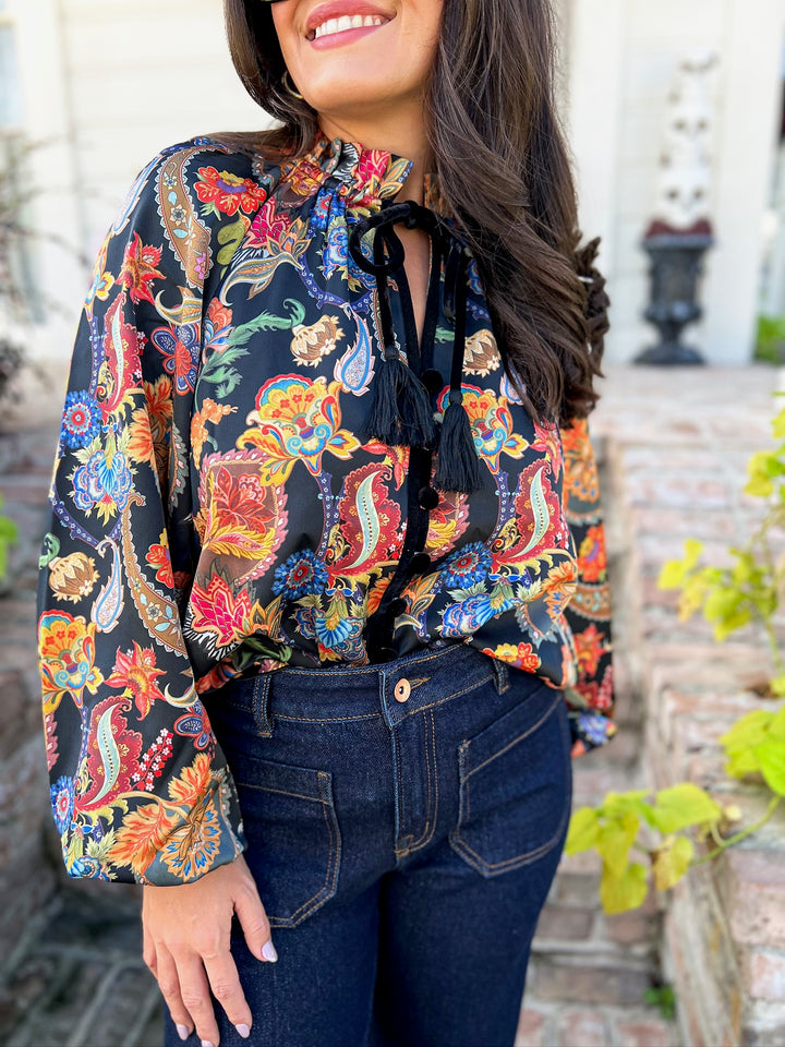 Paisley Stevie Knit Top