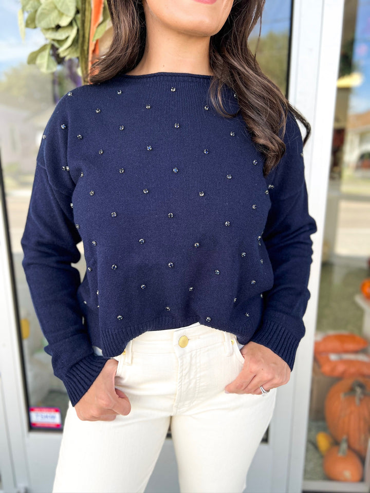 Navy Swan Stone Top
