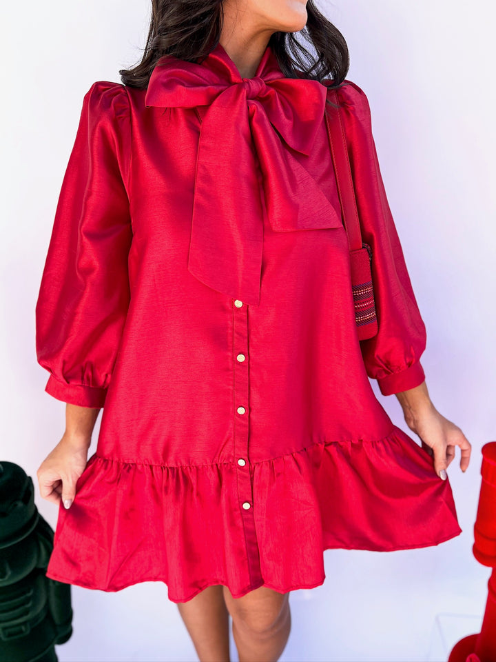 Red Champagne & Cheer Dress