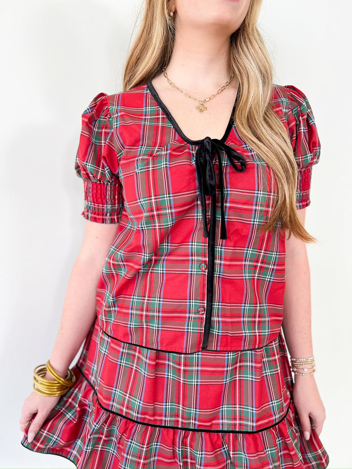 Holiday Plaid Louisa Top