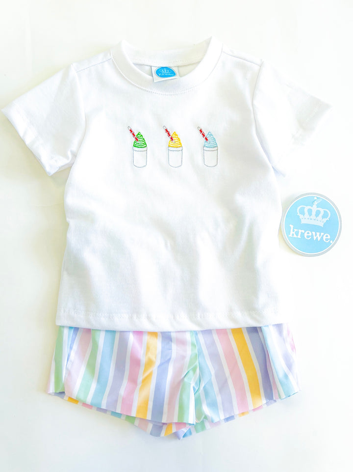 Tyler Snowball Striped Short Set