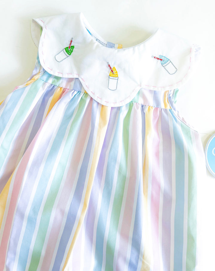 Gracie Snowball Striped Dress