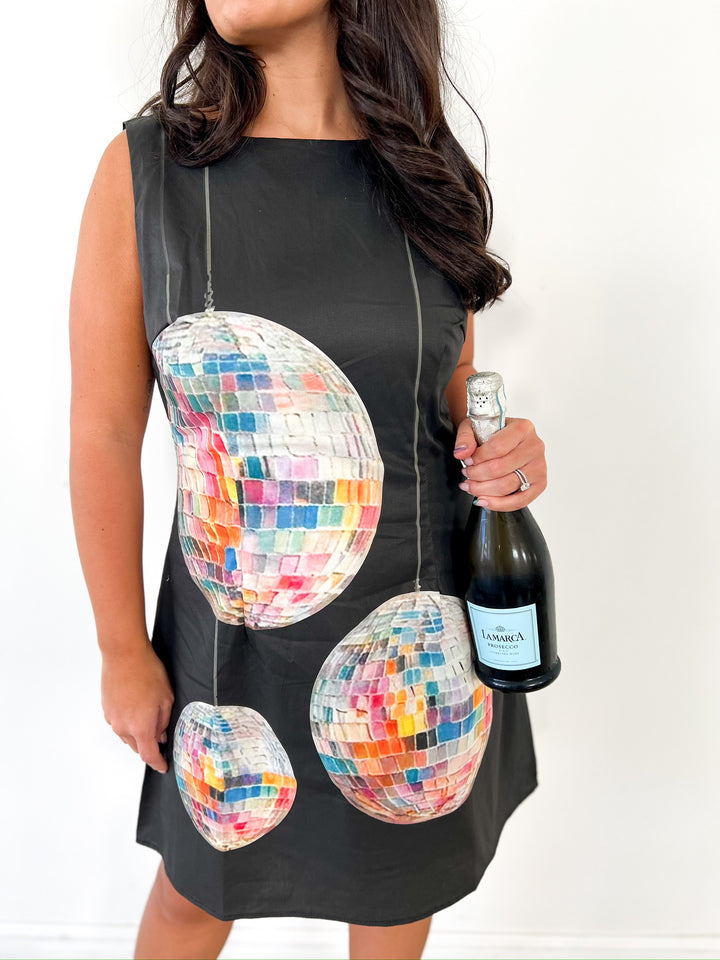 Disco Daze Black Mini Dress