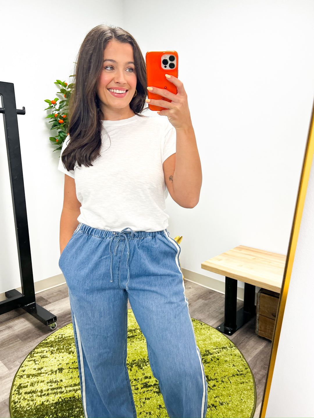 White Modern Slub Tee