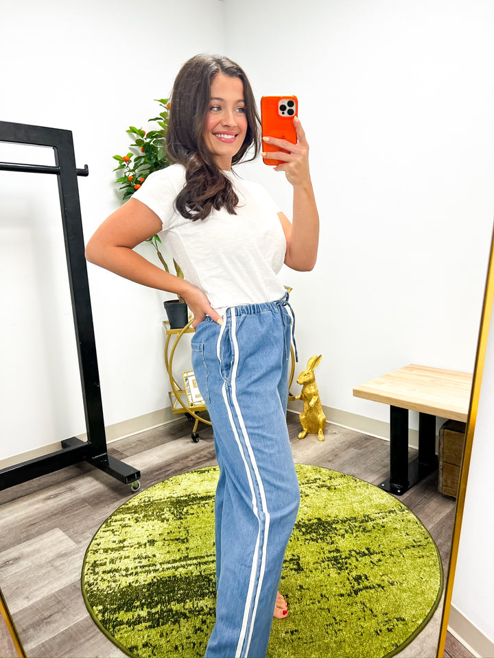 Dreamstate Sidelines Denim Track Pant