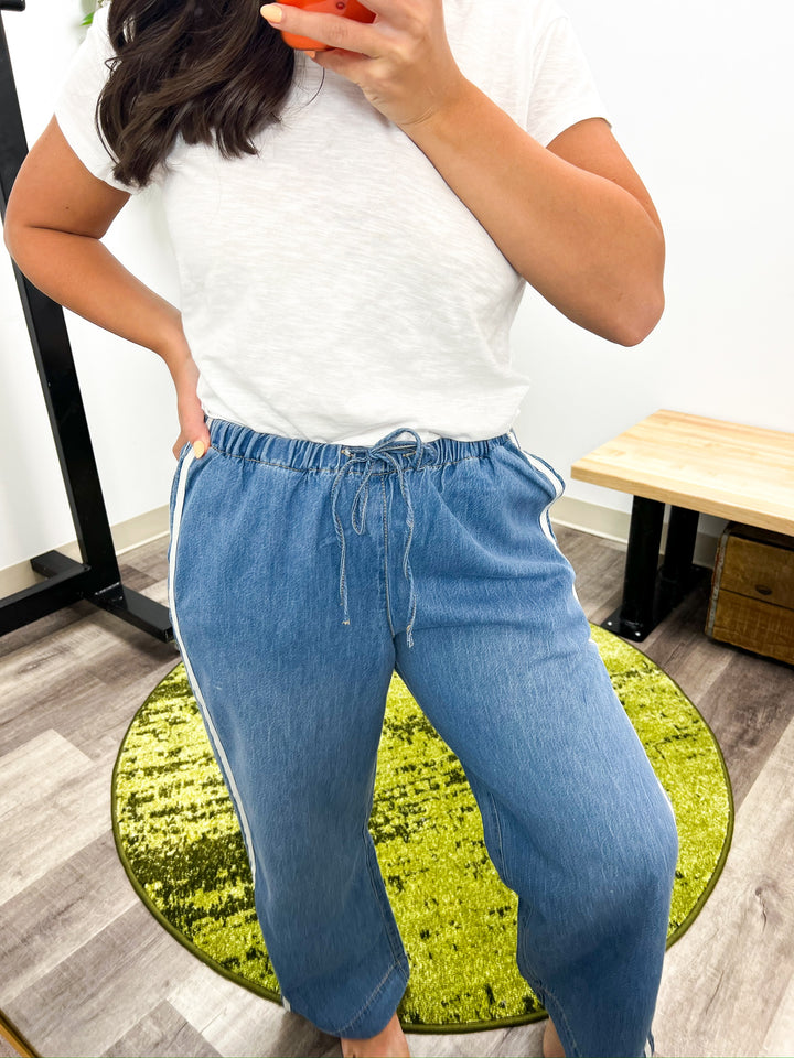 Dreamstate Sidelines Denim Track Pant