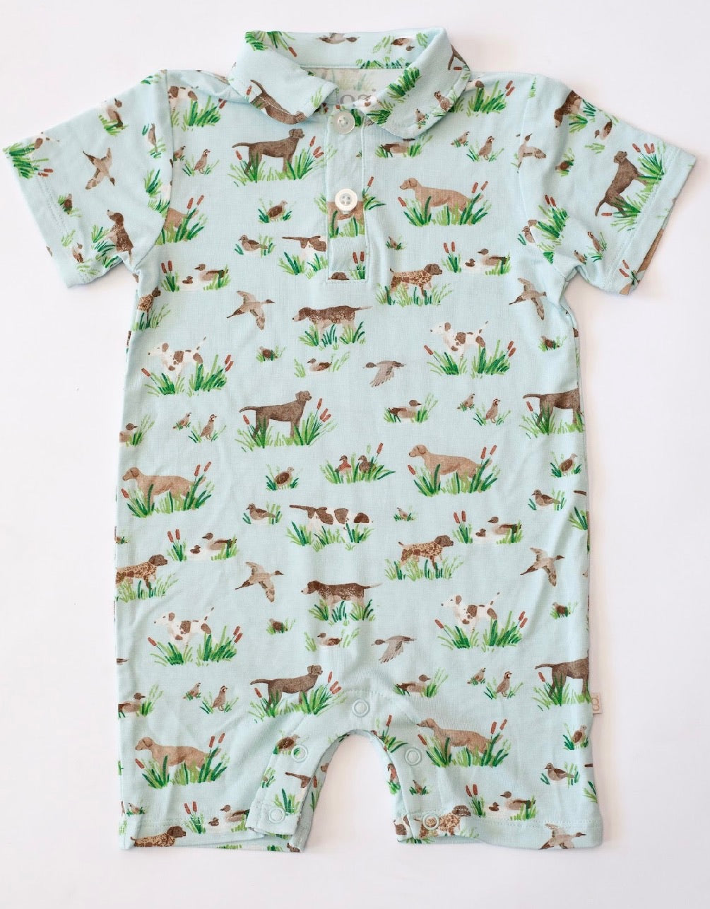 Delta Dog SS Polo Romper