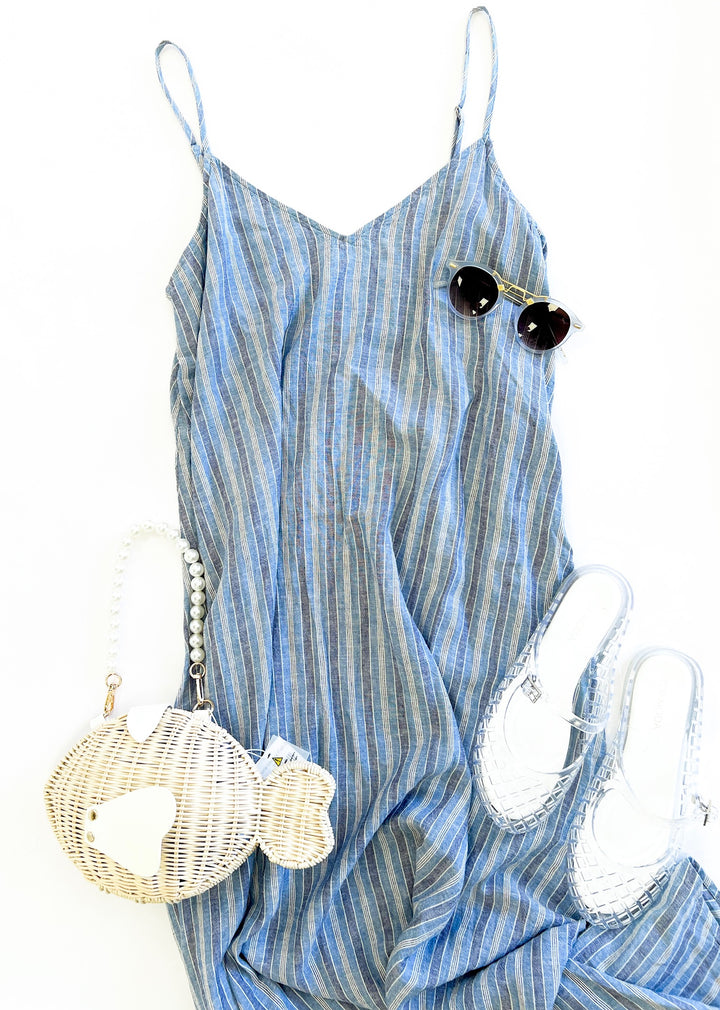 Sandcomber Striped Midi Dress