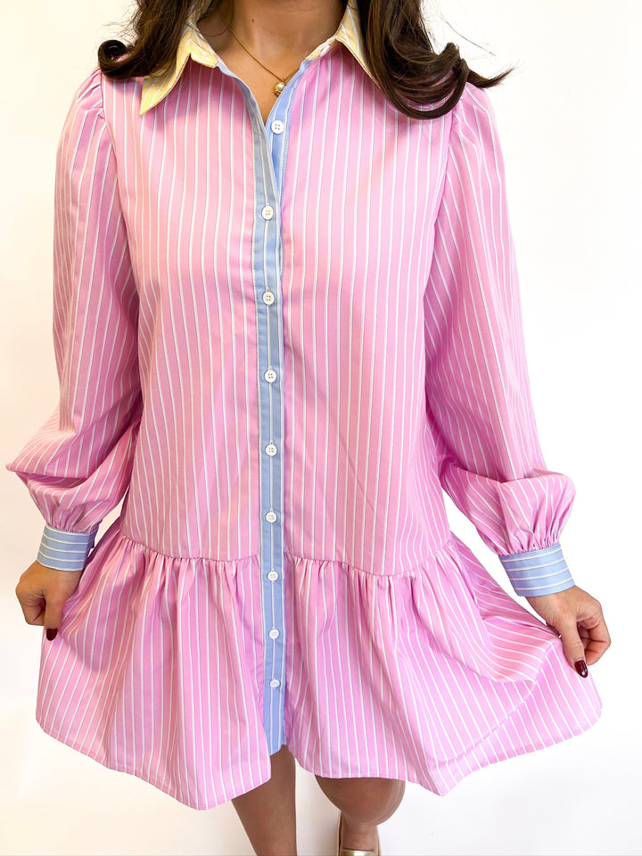 Multi Sun Pinstripe Dress