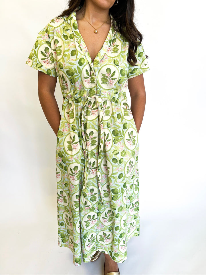 Key Lime Bria Blue Dress