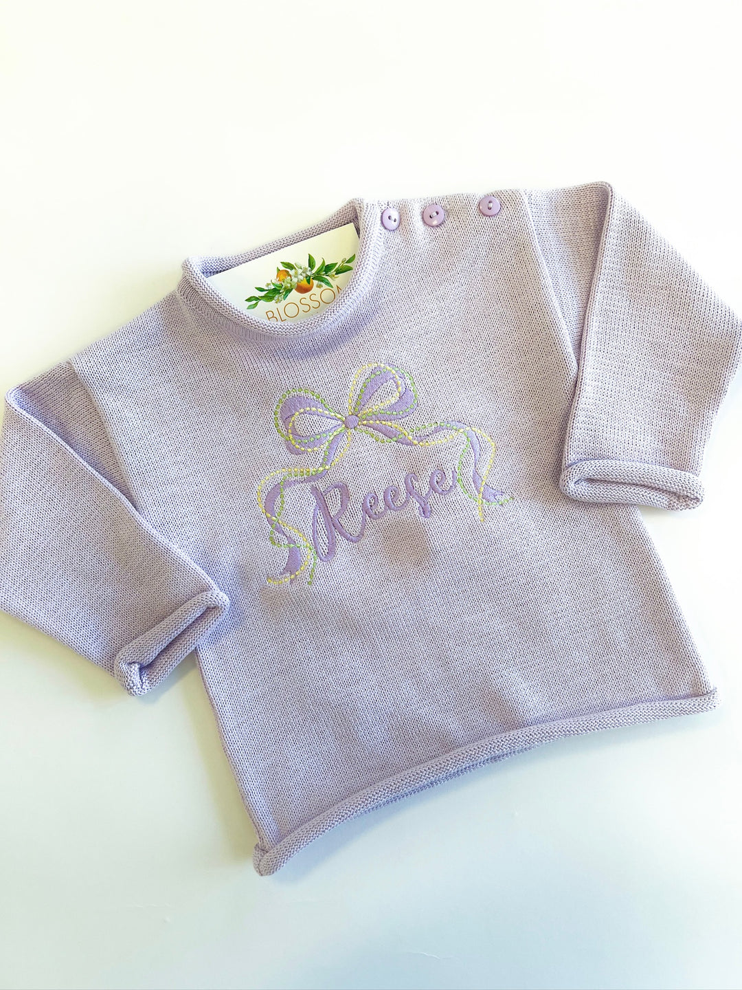 Lavender Rolled Neck Pullover