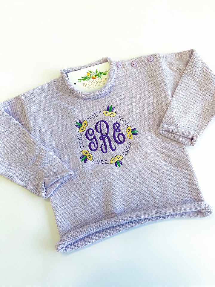 Lavender Rolled Neck Pullover