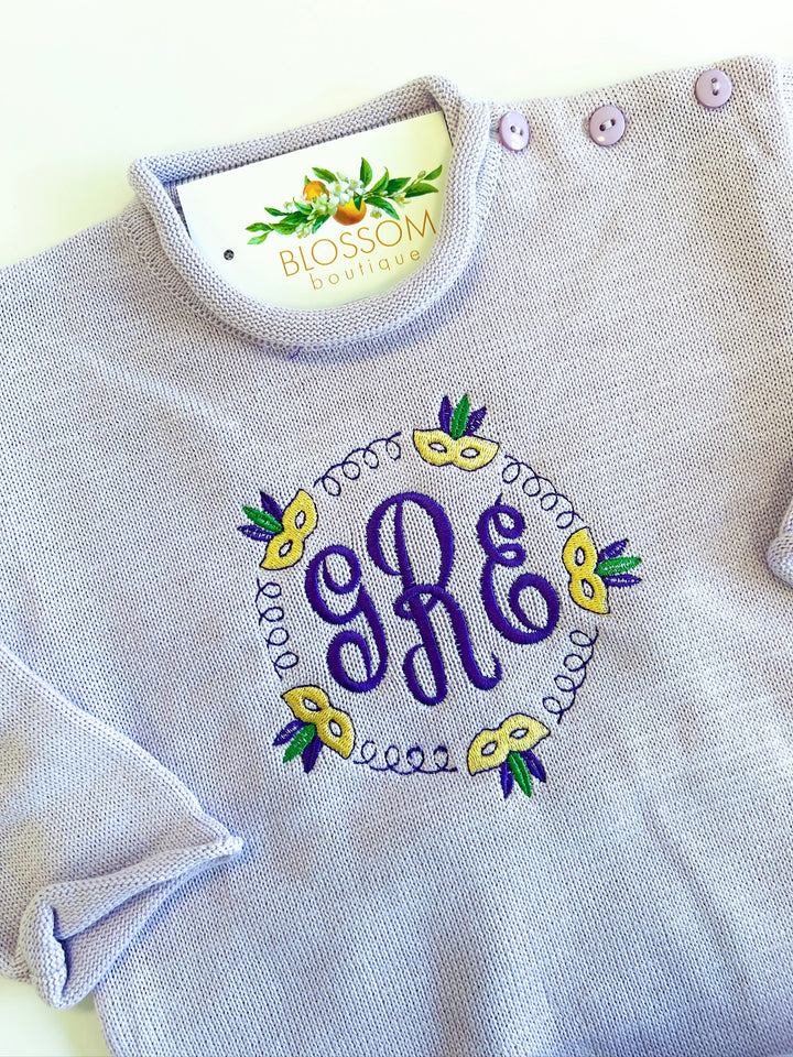 Lavender Rolled Neck Pullover