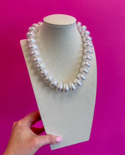 Pearl Circle Bauble Ball Necklace