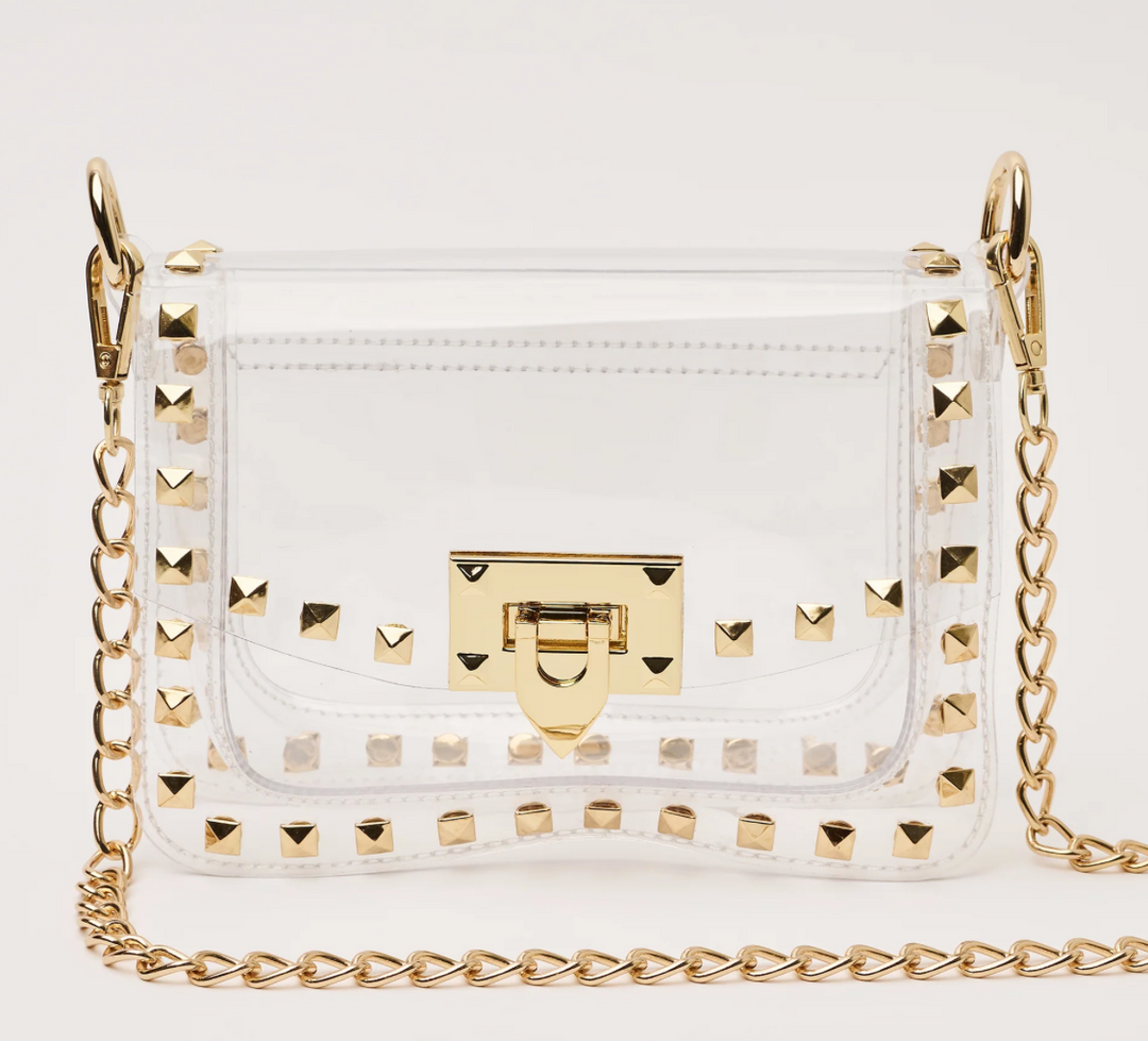 Gold Jackie Clear Bag