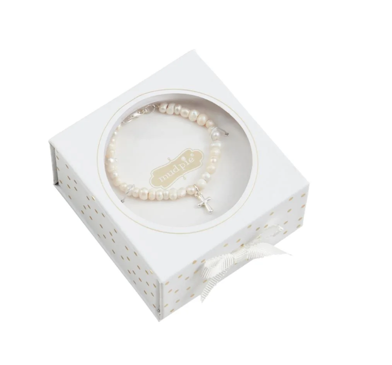 Silver Cross Bracelet Gift Box
