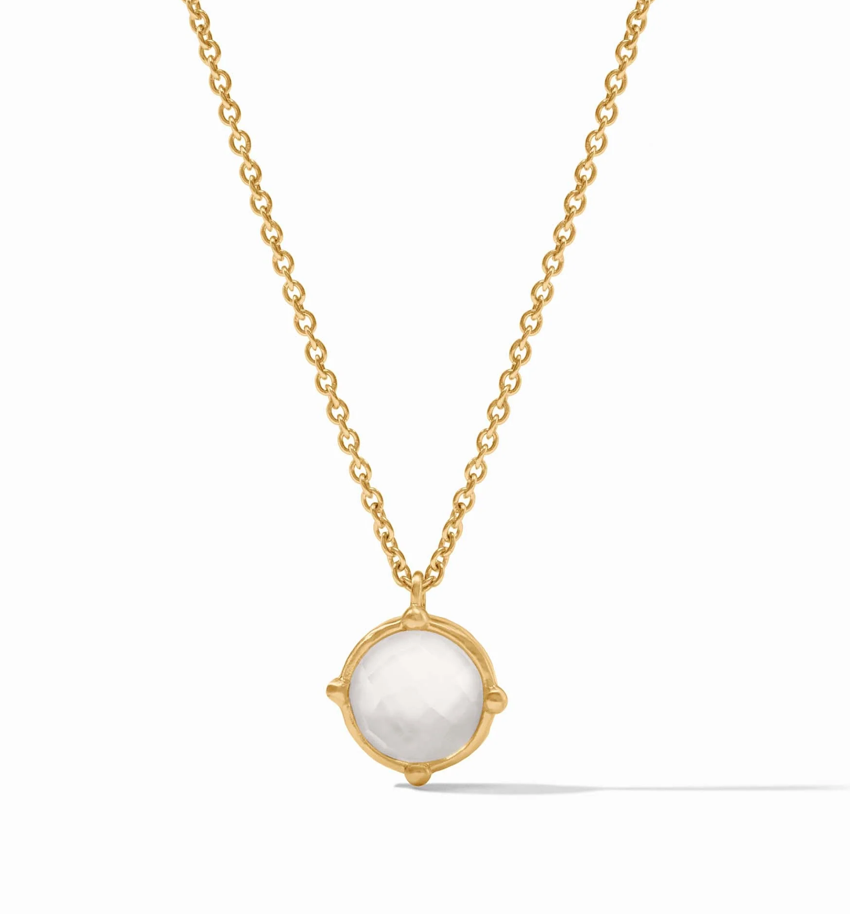 Honeybee Solitaire Necklace -Iridescent Clear Crystal