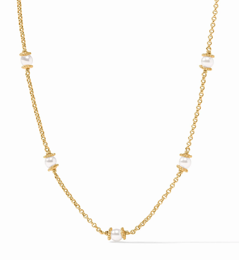 Hydra Delicate Station Pearl Necklace