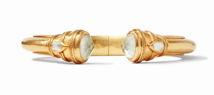 Cannes Demi Cuff - Iridescent Clear Crystal