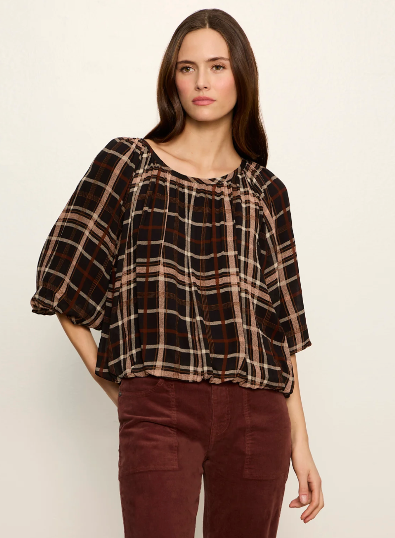 Cloud Nine Cinder Plaid Top