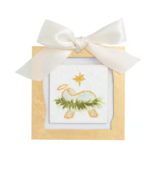 Baby Jesus Gold Ornament