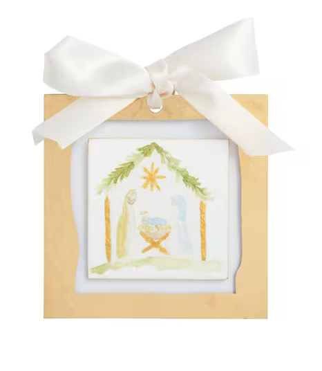 Nativity Gold Ornament