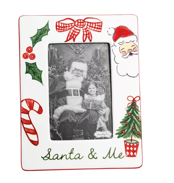 Xmas Painted Santa & Me Frame