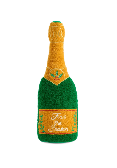 Fizz The Season Champagne Bottle Pillow