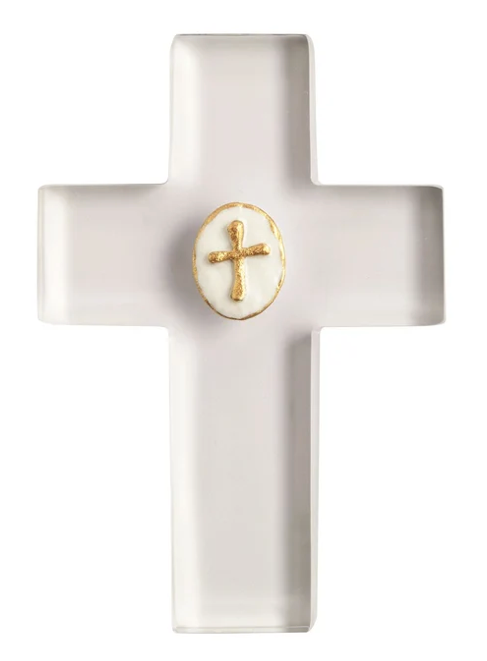 Clear Resin Intaglio Cross