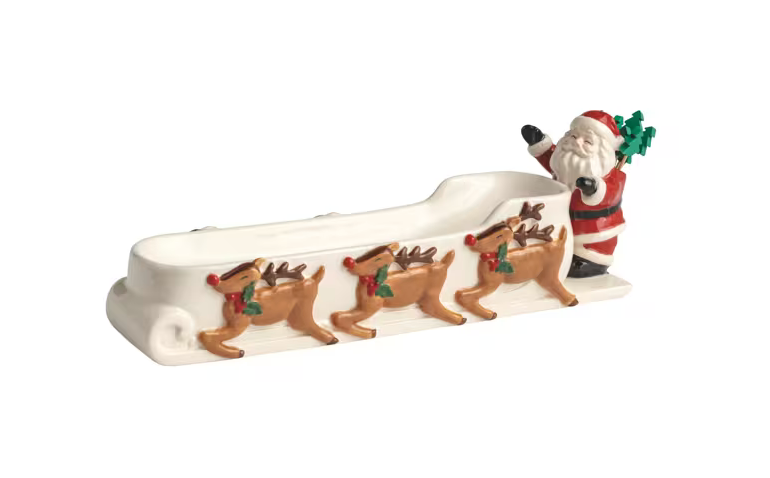 Santa Sleigh Cracker Dish