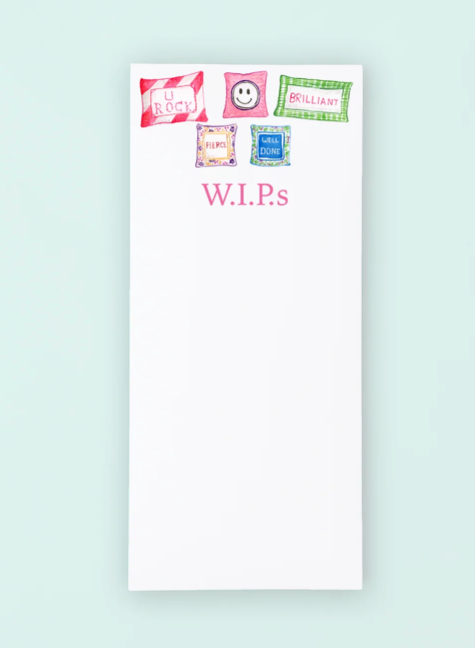 Needlepoint Pillows WIP Listpad