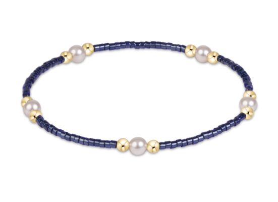 Hope Purpose Pearl Bracelet - Navy