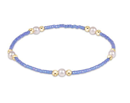 Hope Purpose Pearl Bracelet - Bright Blue