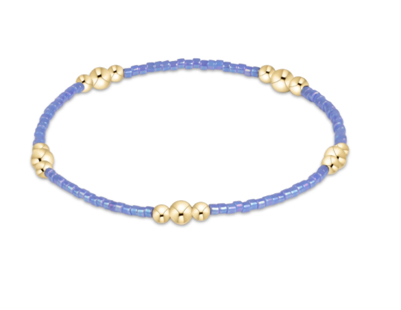 Hope Purpose Gold Bracelet - Bright Blue