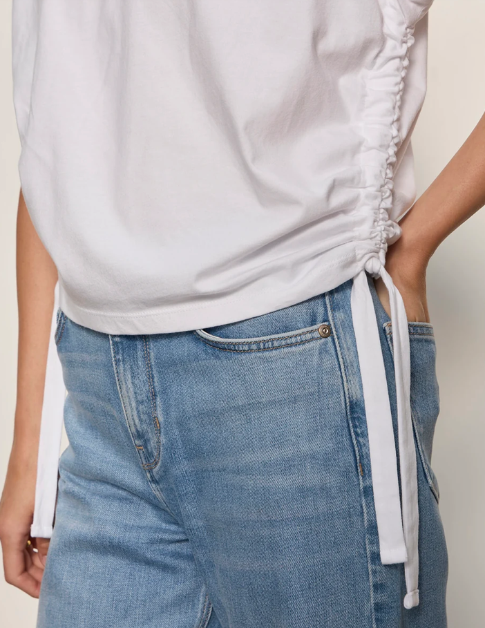 White All Day Ruched Tee