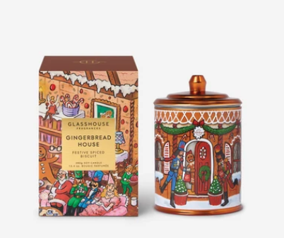 Gingerbread House Christmas Candle