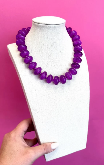 Purple Bauble Ball Necklace