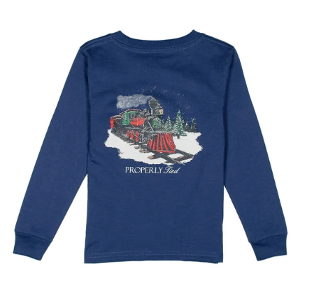 River Blue Christmas Express LS Tee