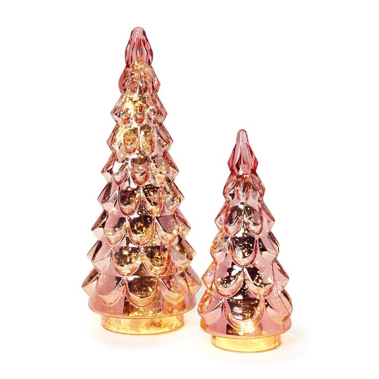 Pink Mercury Glass Christmas Tree