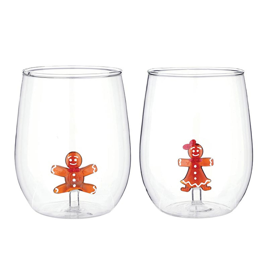 Gingerbread Figurine Wine Set