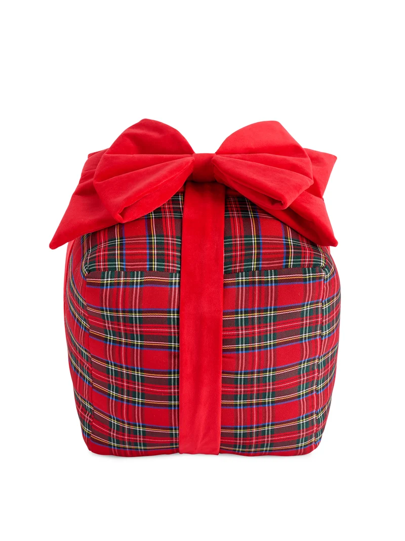 Scottie Tartan Gift Box Pillow