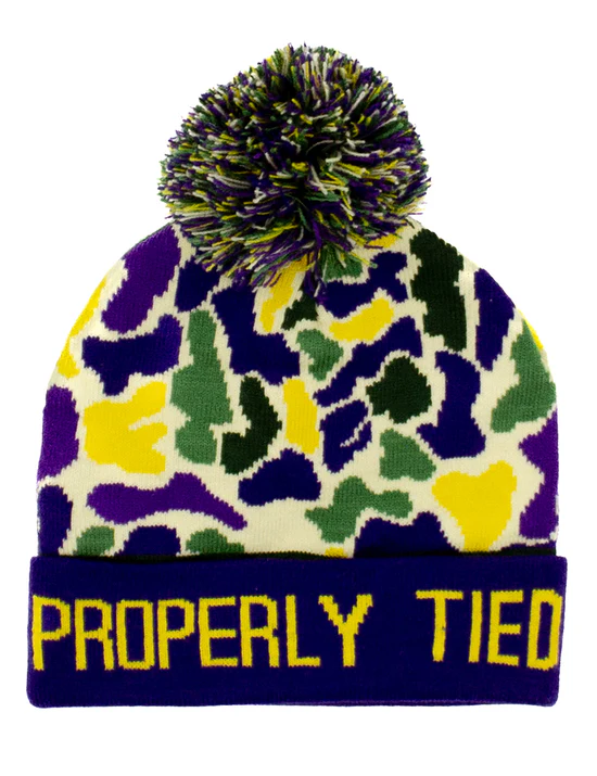 Mardi Gras Camo Breck Boy Beanie