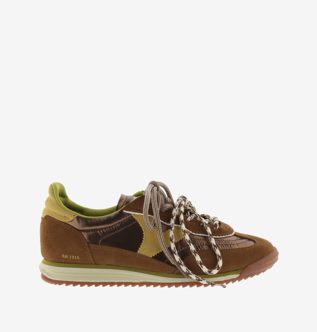 Cafe Marron Double Lace Sneakers