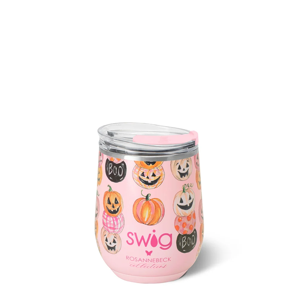 Pumpkin Stacks Stemless Wine Cup 12oz